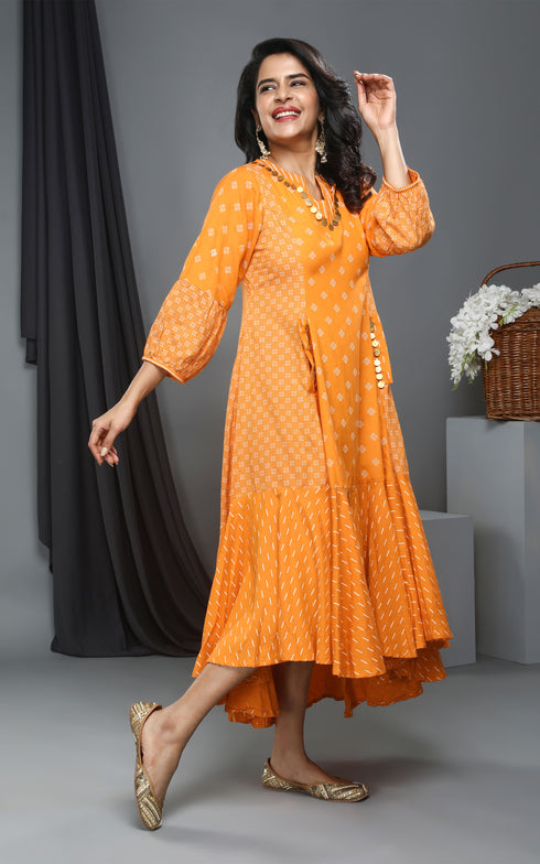 YELLOW COIN DRESS